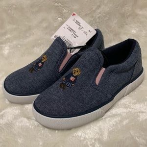NWT! POLO Ralph Lauren Slip on Shoes in Chambray, Size 9 Toddlers